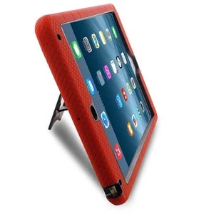 rugged heavy duty Silicone Plastic Kid Proof dustproof Dual Protective case with built in screen for new ipad 2017