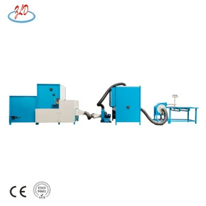 Save labor costs Best selling high efficiency automatic shredded memory foam feather fiber pillow filling machine line factory