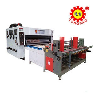 semi-automatic 2 colour printing slotting and die-cutting machine
