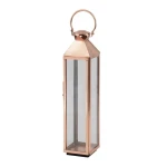 Set Of 3 Black Color Metal And Glass Candle Holder Lantern Luxury Design Candle Jar Lantern For Ramadan Decoration