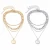 Import SHIXIN Multi layer Necklace in Gold Jewelry Flat Snake Chain Collars U Shape Chain Necklace Coins Portrait Pendant Necklace from China