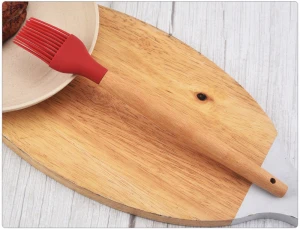 Silicone brush with wooden handle Multifunctional Food grade Durable Oil Brush Heat resistant silicone oil brush with high quali