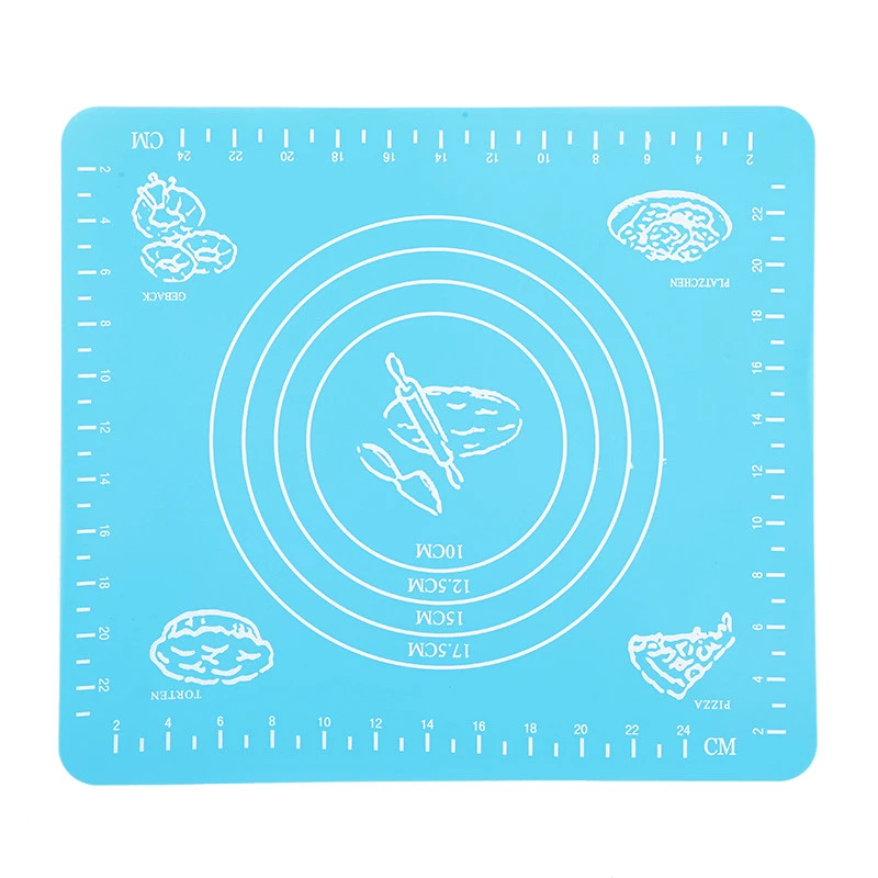 silicone mat easy-clean silicone baking mat for Pastry Rolling dough with measurement  baking mat at 29*26 cm