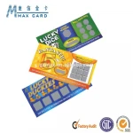 Silkscreen lottery card ticket