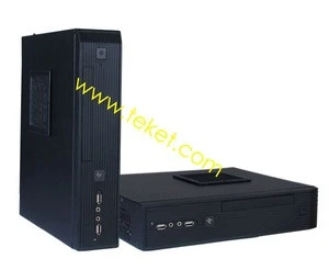 Silm Metal pc Chassis with Front Panel Plastic Parts with DC-ATX Convertor and 12V5A Power Adaptor