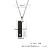 Simple black and white stitching titanium steel necklace mens trendy pendant pendant couple with jewelry jewelry