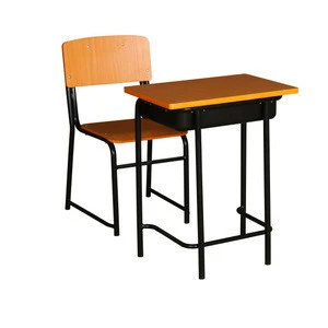 simple single table and chair school student desk and chair  school furniture in classroom