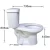 Single Flush Comfort Height ADA compliant Two Piece Toilet