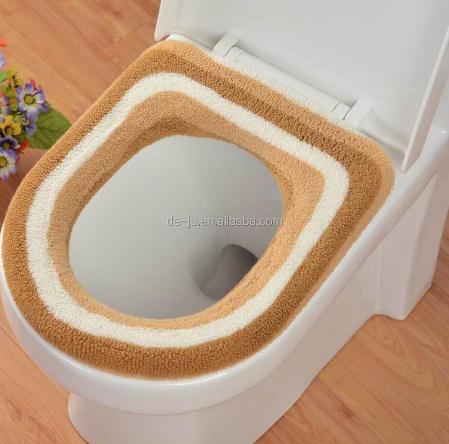 Soft Flannel Colorful Round Warm Toilet Seat Cover