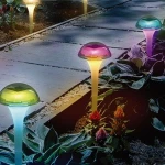 Solar Pathway Lights Outdoor LED Color Changing Solar Garden Light Outdoor Yard  Walkway Path Landscape Lamp