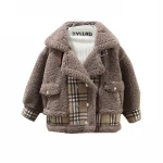 Solid Fleece coat Boy Baby Jacket Kid Berber Fleece Coat Winter Clothes For Children