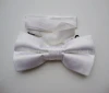 Solid White Color 100% Silk Woven Bow Tie