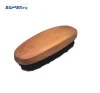 Solid wood bristle leather shoes cleaning care brush