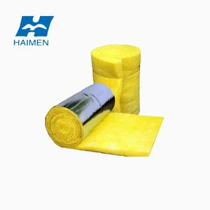sound absorbing material reflective foil yellow fiber glass wool insulation product