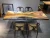 Import South American walnut solid wood modern design epoxy counter top river dining table top from China