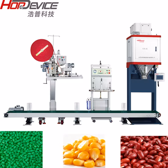 Automatic Pneumatic Nuts Rice Herbs Woven Bag Sealing Packing Machine