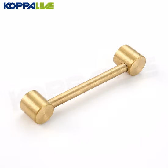 Koppalive Luxury Gold Solid Brass Drawer Pulls 75mm European Copper Furniture Kitchen Cabinet Door Handles