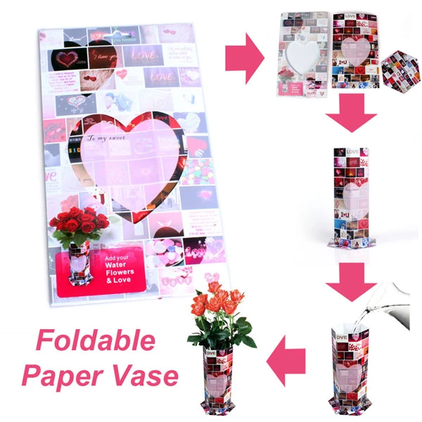 Special flower vase, Flower in a vase with card writing