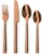 Import SS 304 18/10 stainless steel tableware table knife fork spoon dessert fork rose gold cutlery for restaurant from China