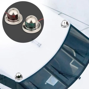 Stainless Steel 12V LED Bow Navigation Light Red Green Sailing Signal Light for Marine Boat Yacht LED Starboard and Port