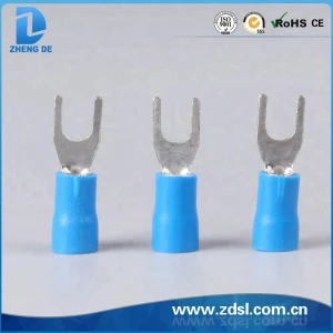 Stainless Steel Insulated Crimping Spade Lug Fork Terminal For Battery