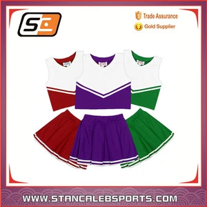 Stan Caleb 2016 Hot Sale Custom Wholesale Women Cheerleade Dress Cheerleading Shirts