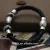 Import Stocked Supply Costume Fashion Accessory, Silver Chain Leather Bracelet from China
