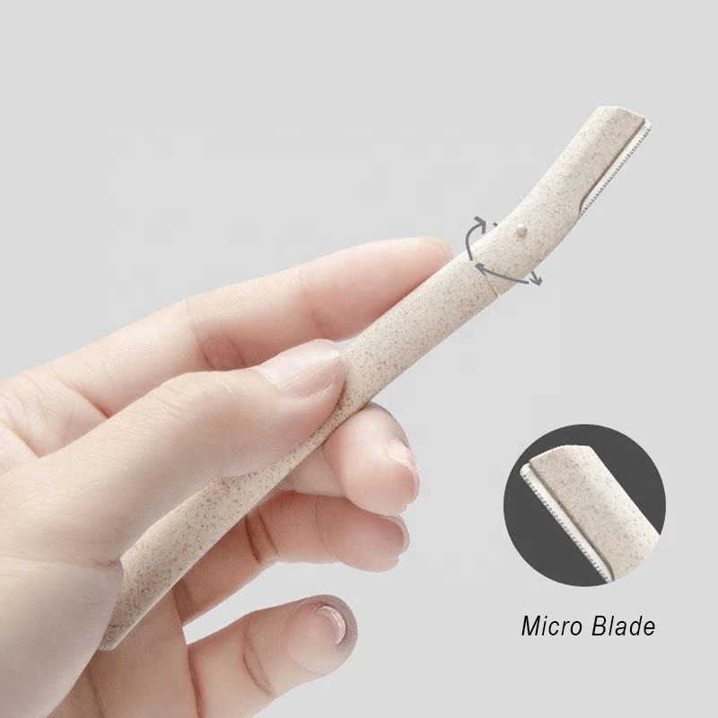 Straight Shank Eyebrow Shaper Razor of Eco-Friendly Material and Super Quality Stainless Steel Blade