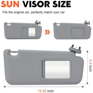 Sun Visor left driver side Beige  grey with mirror sunroof sun visor for 2006 2007 2008 2009 2010 2011 2012 2013 Toyota RAV4