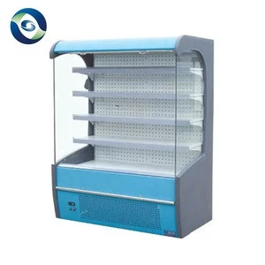 supermarket upright multideck open chiller range display freezer used for fruits and vegetable