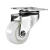 Import swivel top plate caster wheel zinc plating white nylon wheel caster from China