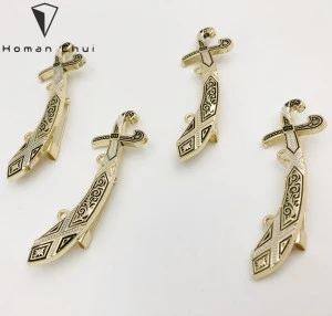 Sword design cheap price decorative metal badge/metal craft pin for clothing