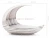 Import Synthetic plastic rattan woven crescent moon canopy sun bed outdoor garden moon boat shaped furniture from China