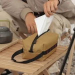 Tactical Hanging Tissue Bag, Multi-functional Camping Oxford Cloth Tissue Holder Cover for Outdoor