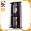 Tall Wood Showcase Decoration Living Room Cabinets Curio Storage Shelves Home Whisky Display Rack Wine Bar Cabinet Led Light