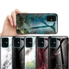 Tempered Glass Phone Case Cover for Samsung S20 S20Plus S20 Ultra Marble Case