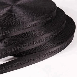 Thickness custom ribbon jacquard woven nylon webbing for handbags shoulder bags
