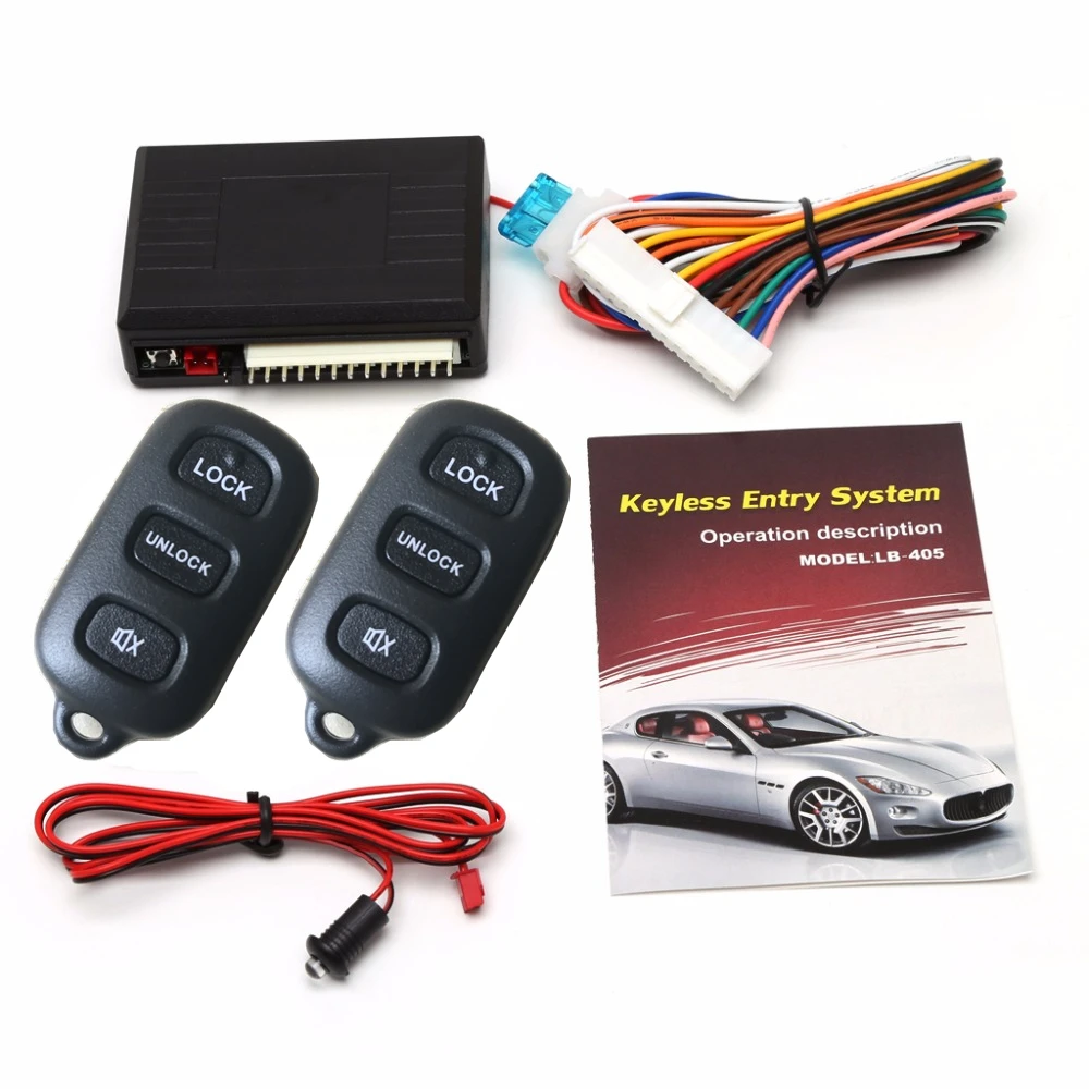 Three button remote central lock locking system with siren output