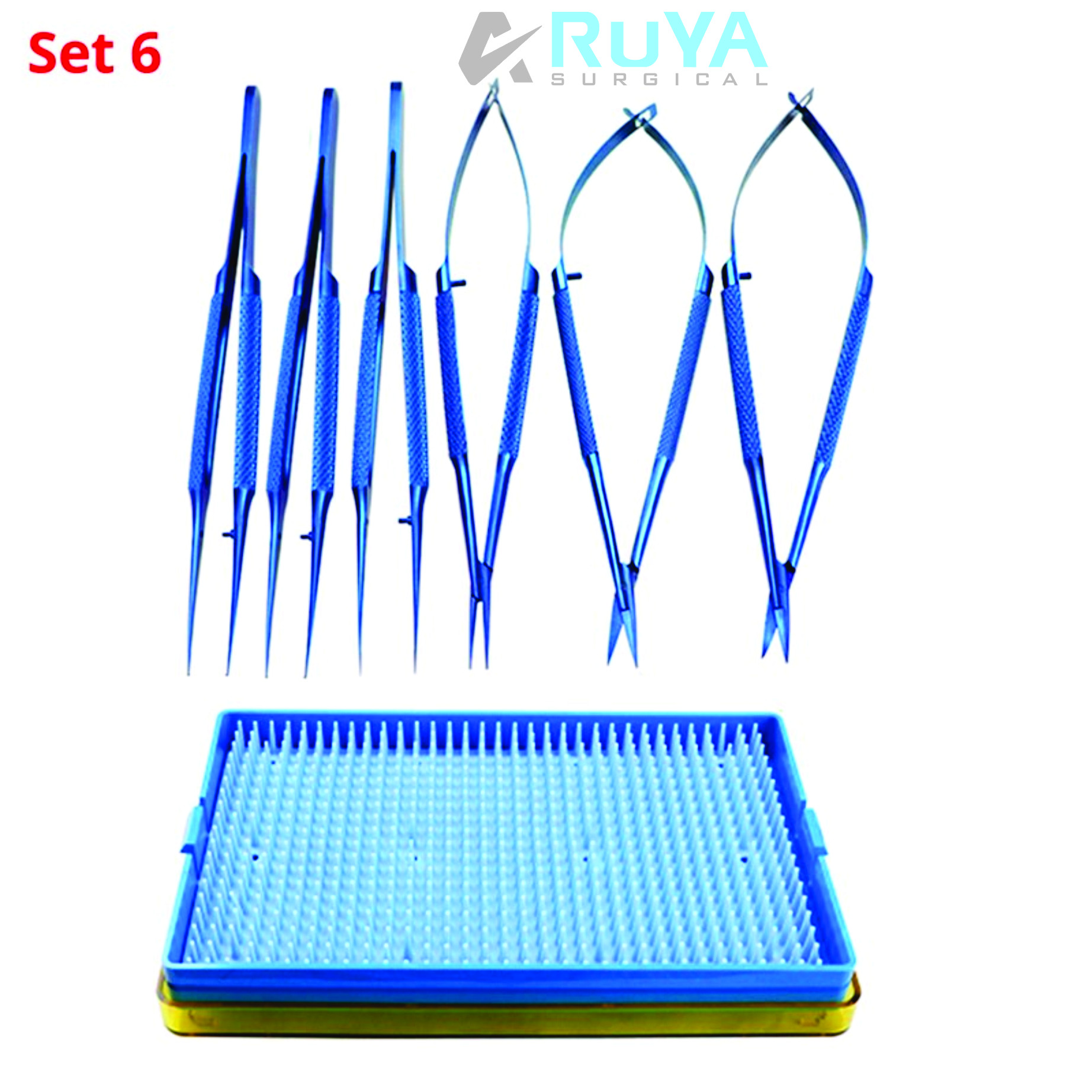 15-Piece Basic Eye Micro Surgery Ophthalmic Scissors & Instruments Set – EY-017
