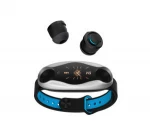Top quality Wireless BT5.0 Earphone 2 In 1 IP67 Waterproof Sport Smart Bracelet LEMFO LT04 Fitness Tracker Heart Rate Pedometer