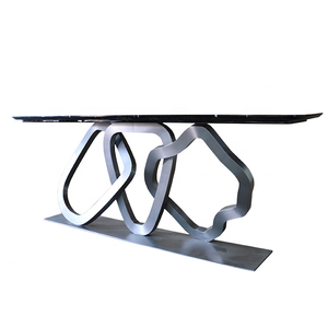 Traditional unique designer modern luxury stainless steel console table