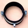 Two Screw Stainless Steel Pipe Clamp With Rubber