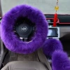 Universal Beautiful girly fur plush steering wheel covers for Car Interior Accessories