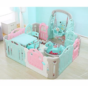 Updated indoor Children Playyard Kids Removable Safety Fence Plastic Baby Playpens for Playground