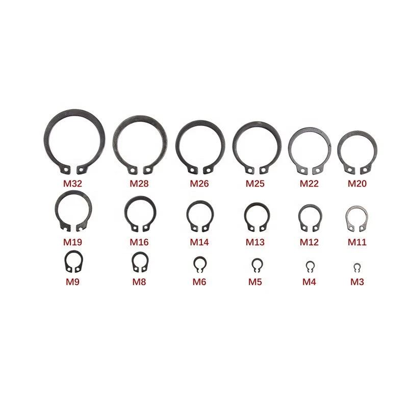 Urlwall 18 Sizes Metal Circlip 300Pcs O-Ring Washer Seals Internal &amp; External Snap Retaining Ring Circlip M3-M32 Assortment Kit