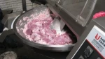 Vacuum bowl cutter for cutting meat vegetable herbs fruit