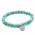 Import Various center bead or charm heart OHM four leaf clover Follow your heart lotus tree of life gemstone 6mm Turquoise bracelet from China