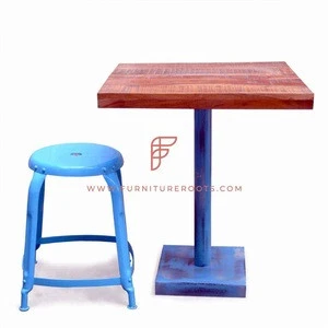 Vintage Industrial Restaurant Cafe Table Designs  by FurnitureRoots from Jodhpur India