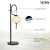 Import VONN Lighting Lecce VAT6221BL 20&quot; Height Integrated LED Table Lamp with Teardrop Glass Shade in Black from USA