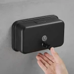 Wall Mount Liquid Soap Dispenser Black Stainless Steel Soap Dispenser Bathroom Shower Shampoo Dispenser